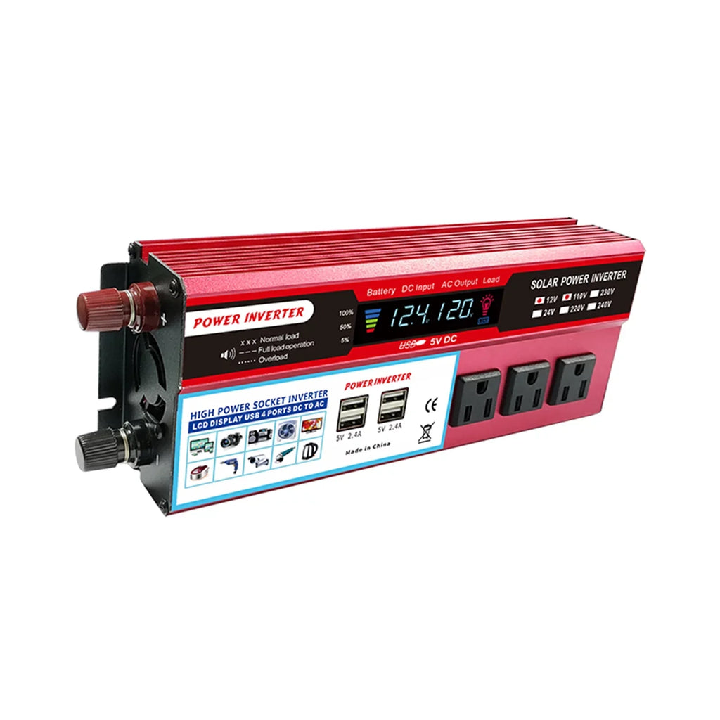 850-950W, LCD Inverter, Inverter Energy High Efficiency to Display, for Sine RV, Saving Solar Converter Car AC 12V with Nebublu