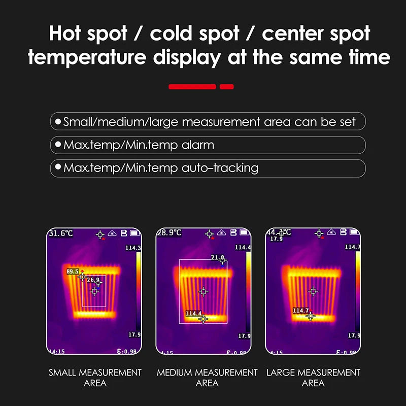 Hot Pixels Heating 120x90 Handheld Imager Camera Resolution Electrical Thermal Repair Infrared PCB T120 Floor Guide Car