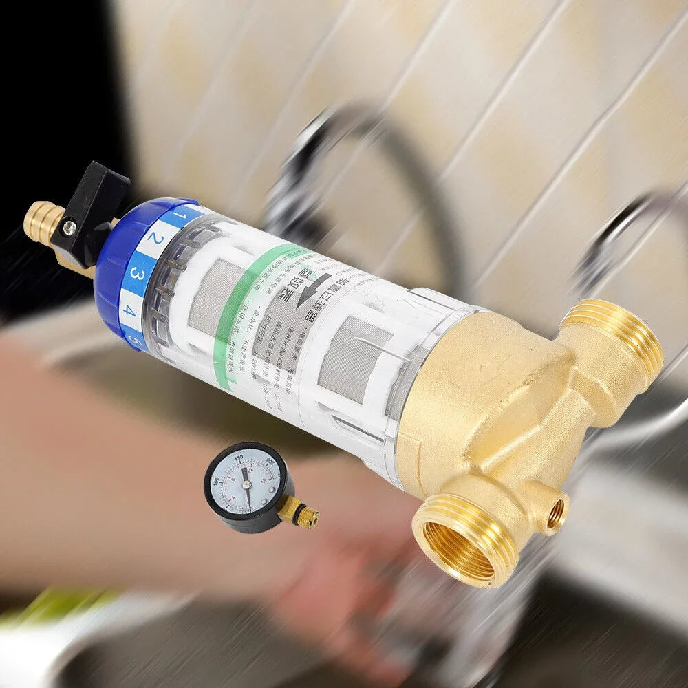 Down liquid Spin Filter Reusable Mesh Filter Sediment 3/4" 50℃ Inch liquid System