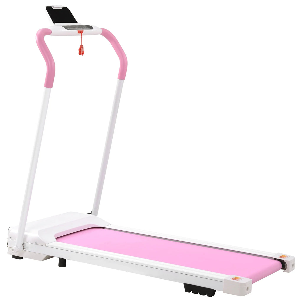 Required; Fitness Home Gym Workout Walking; Machine White&Pink Portable Electric Treadmill Folding Running Treadmill Home Exercise Compact No Treadmill Installation for Motorized for Treadmill
