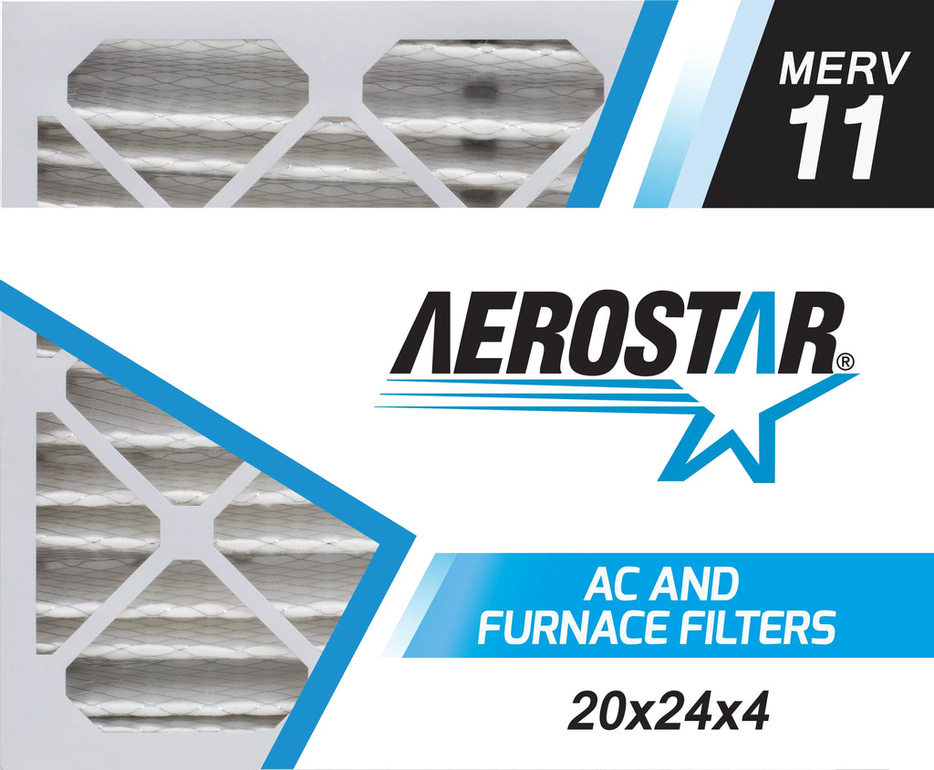 x Filter, 4, Aerostar Air 24 Made the Pleated 6, MERV 20 USA 20x24x4 x of 11, Box in