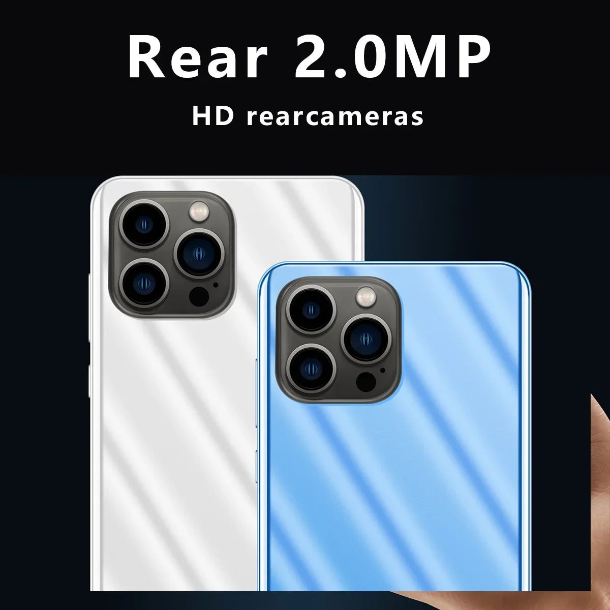 IP13 Pro 6.1-inch smartphone Max 2800mAh phone Blue SIM Ram1Gb+Rom4Gb Android unlock dual face HD+ 3G