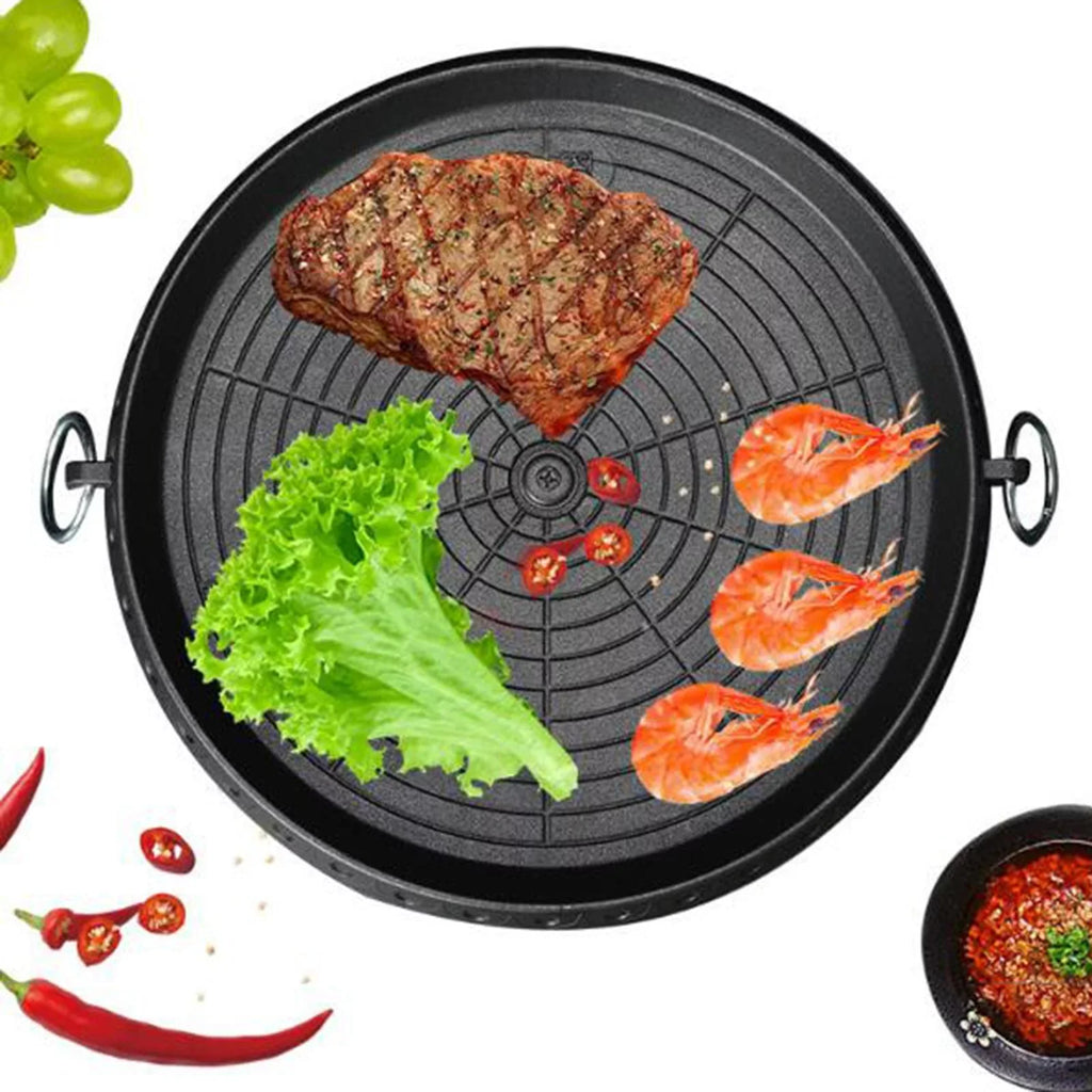 Lightweight Camping Household Frying Induction Picnic Grill Smokeless BBQ Tray Pan Portable exterior Indoor