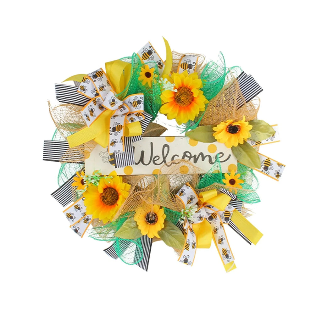 Silk Pendant Wreath Scarf Sash Garland Decoration Festival Monogram Home Wreath Bee