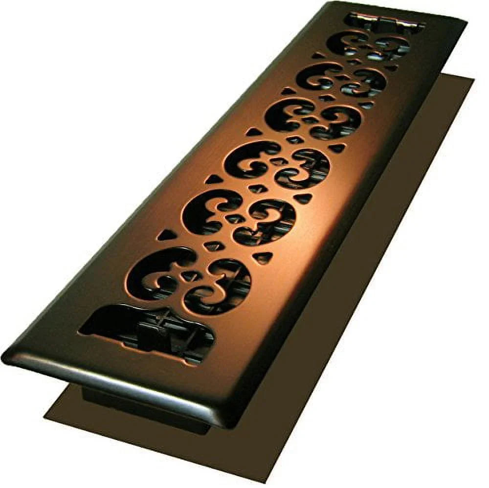 SPH214-RB Decor Rubbed Grates 2x14, Finish Register, Floor Bronze