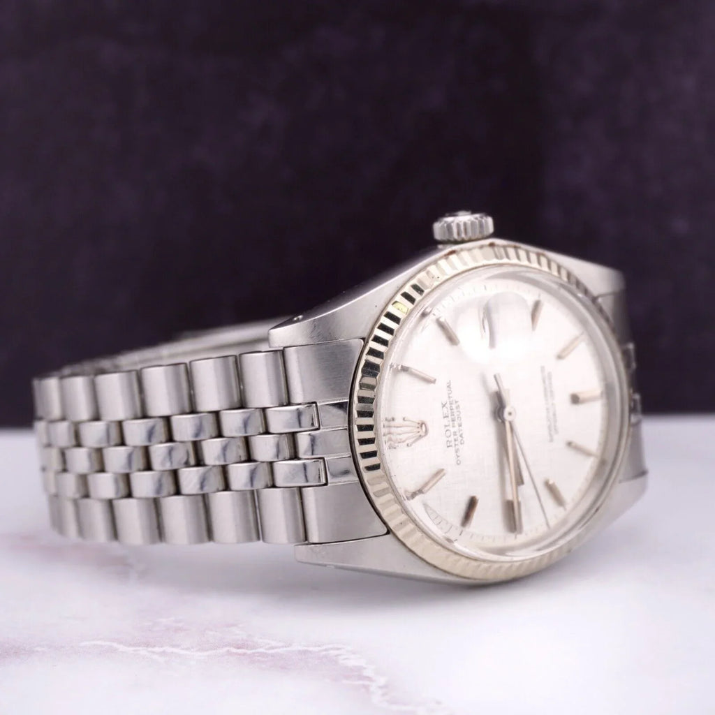 Mens Steel Dial Datejust Watch 36mm Silver 1601 Jubilee Linen Band