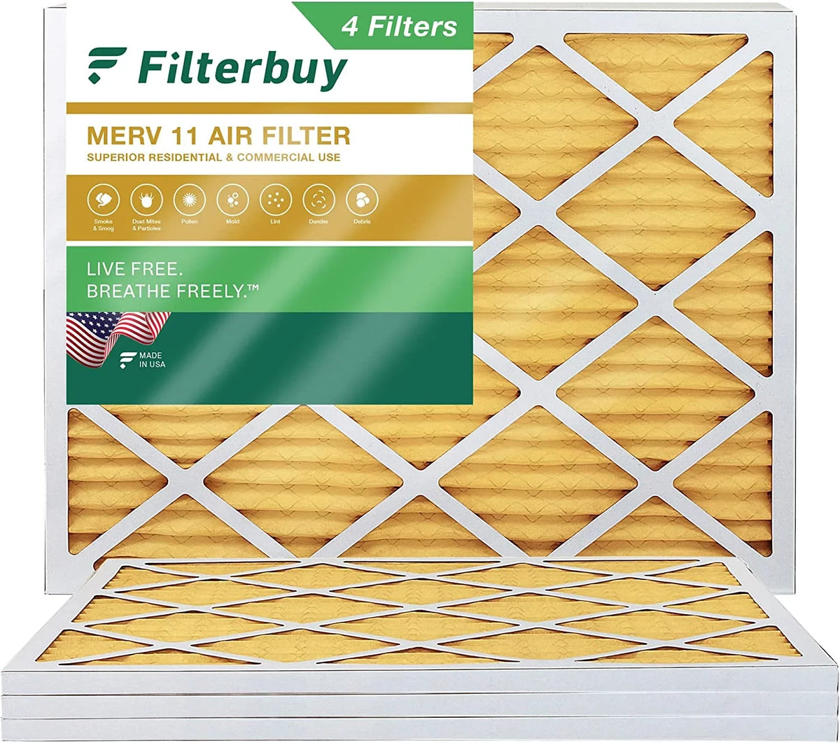 Air 11 AC Filterbuy Pleated MERV 20x24x1 (4-Pack) HVAC Filters Furnace