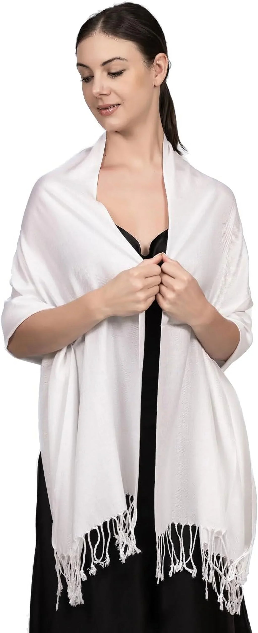 Shawl Silky Achillea Pashmina Solid Scarf Wrap Large in Colors Soft