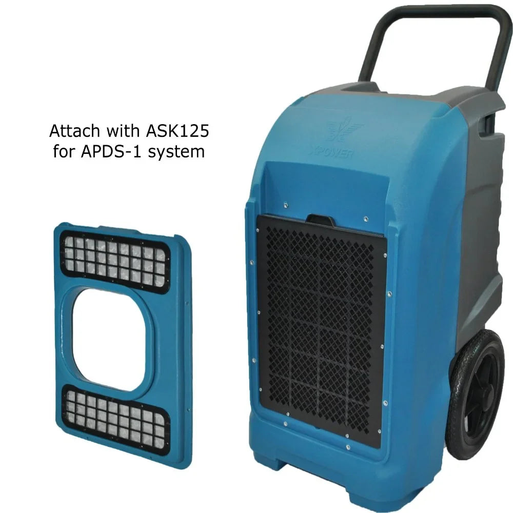 XD-125 Hose Dehumidifier XPOWER with Drainage Automatic Commercial Pump 125-Pint and Purge
