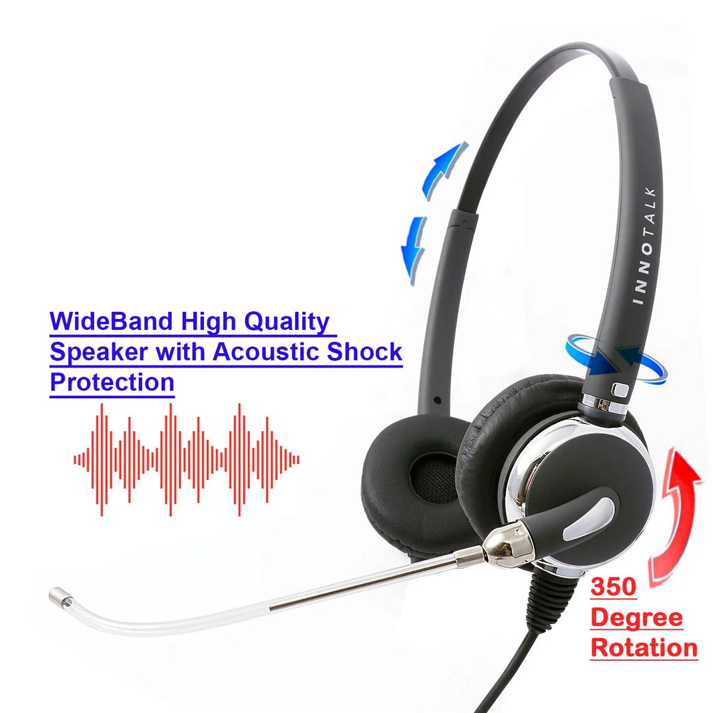 Headset Headset Phone Cisco Cisco with Headset Desk Tube Mic RJ9 Binaural Adapter Voice - for