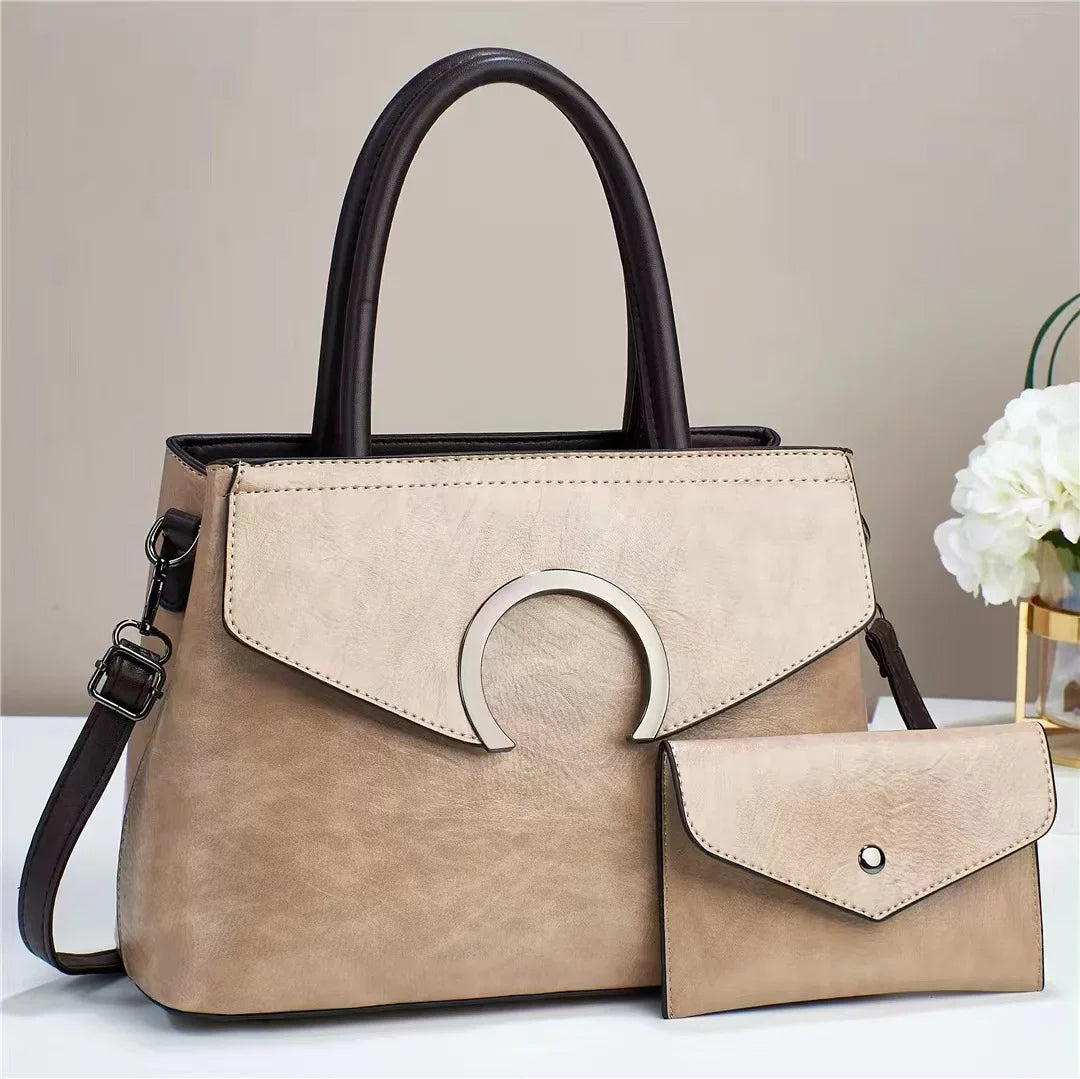 Fashion and Shoulder Baobao Bag Women's Luggage Mother American Junior One Women's Handheld Piece New 2023 Women's European Set Two Bag