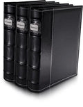 Binder - Sheets & - Acid-Free Black - - Storage Blu DVDs, CDs, Storage Leather Pack Organizer Organizer Binder Bellagio-Italia for 3 Rays, CD/DVD - Games - Video 144-Disc Capacity