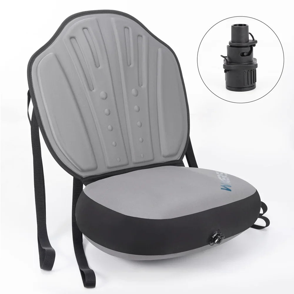 Board Seat Back Detachable Support Kayak Comfortable Kayaking Accessory Adjustable Inflatable Seat with WKERSIY Paddle