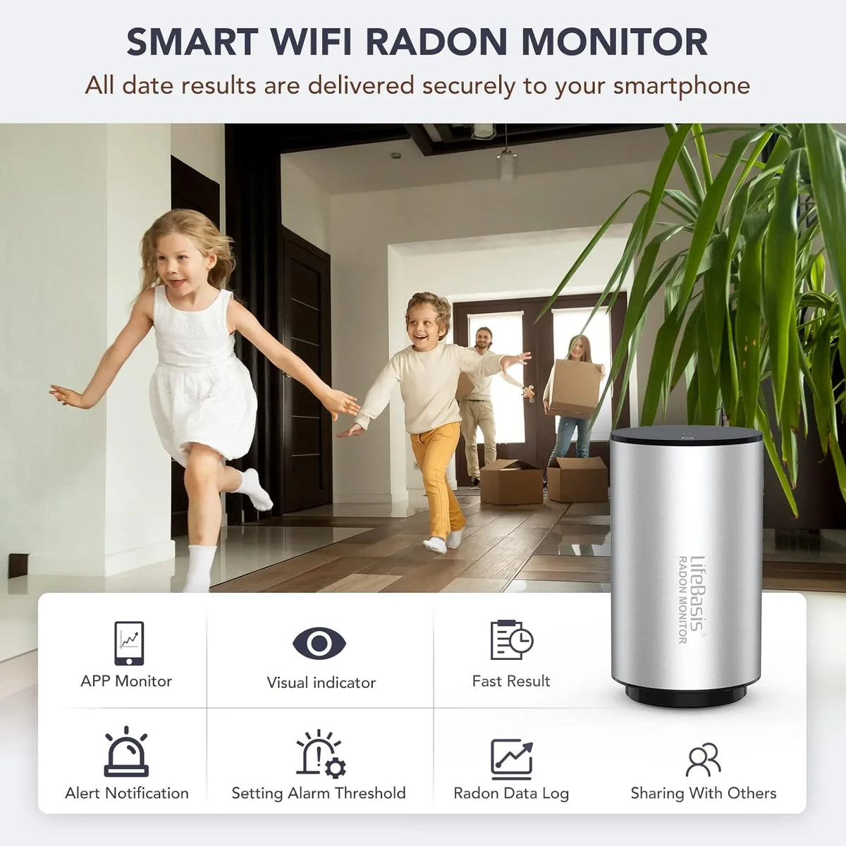 Radon Home Fast Detector Capture Monitor Fluctuating Basis of Life Radon Smart Levels for