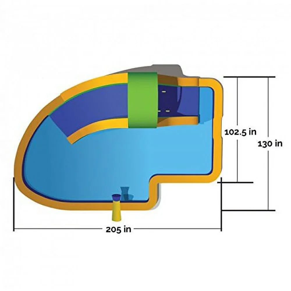 liquid Blast Slide Rush Hydro Inflatable 19' Zone
