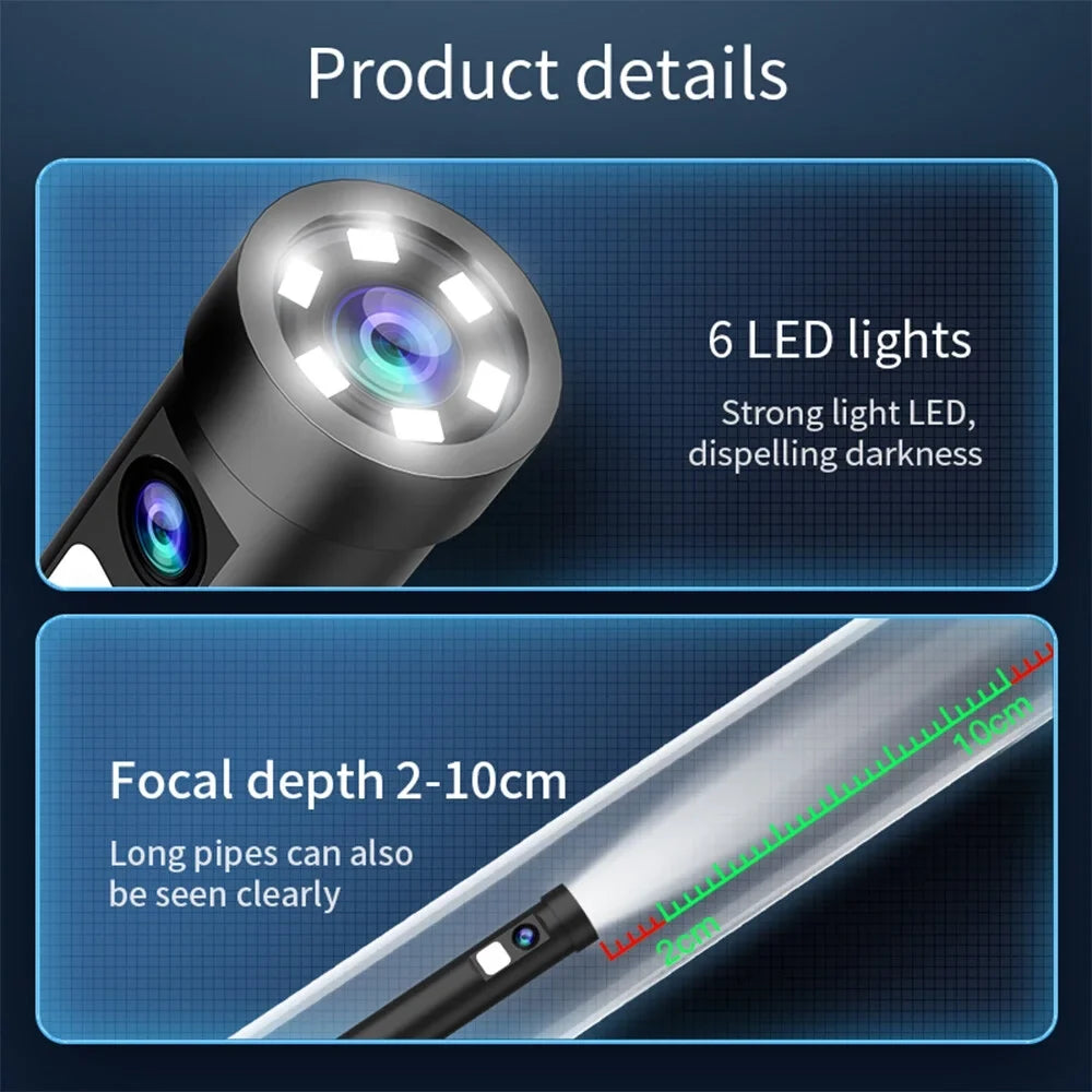 Android Built-in Inspection Waterproof Camera LED 7.9mm IOS Borescope Mobile for Lights Adjustable Type-C Endoscope IP67 Phone