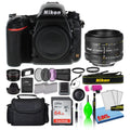 Camera Card SanDisk Lens Nikon Telephoto D750 + 24.3MP Kit DSLR Digital + with + Battery SD (1543) Bag Camera with f/1.8D 64GB Bundle Lens Filter Spare 50mm AF +