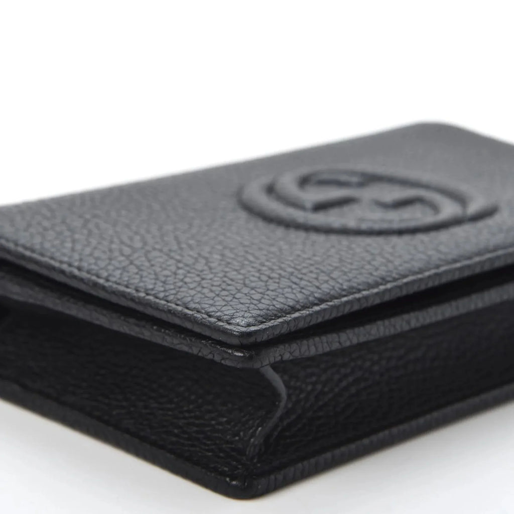 Wallet Body Chain Bag Cross Black on Soho Leather