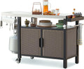 with Cart 53-Inch with Table exterior Wheels for Countertop, Steel Side Dining Indoor Rolling and Worktable SUSIMOND Stainless Island Shelf Storage Cabinet Kitchen XL