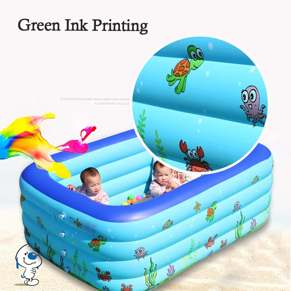 Kid Bathtub Swimming Basin Inflatable Pool Portable Pool OWSOO Swimming