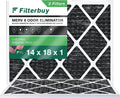 Furnace 14x18x1 Filterbuy Air Odor (2-Pack) Carbon Filters AC Eliminator 8 HVAC with MERV Pleated Activated