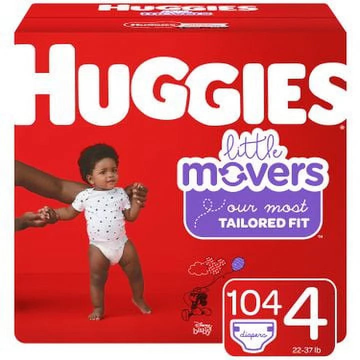 dimension Little Baby Ct, 104 Giant Diapers, Pack Movers Huggies 4,