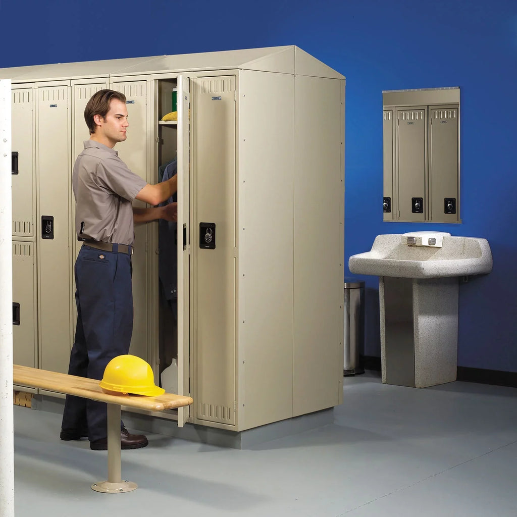 DTS121836CMG Locker, 36w 18d Tennsco Medium Gray 72h, Double x Tier x