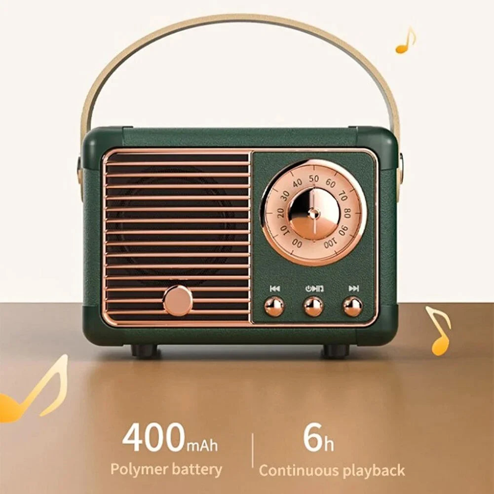 Cute Subwoofer Mini Card Music Retro Portable Radio Creative High Smart exterior grade Wireless Box Speaker