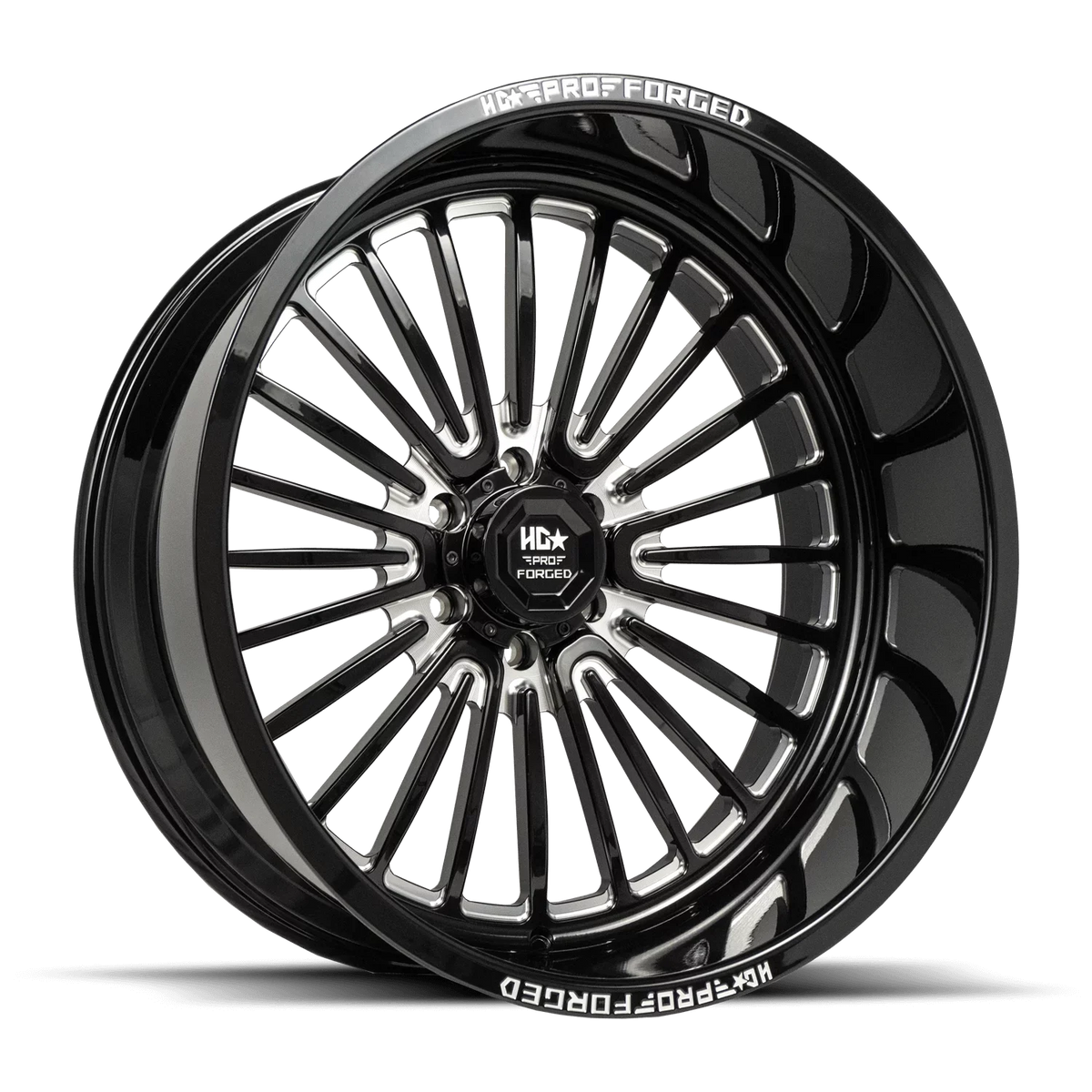 26X14 LUXXX 125CB MILLED FORGED GLOSS PRO LHD HD WHEEL -76ET WARHOG BLACK 6X139.7 6