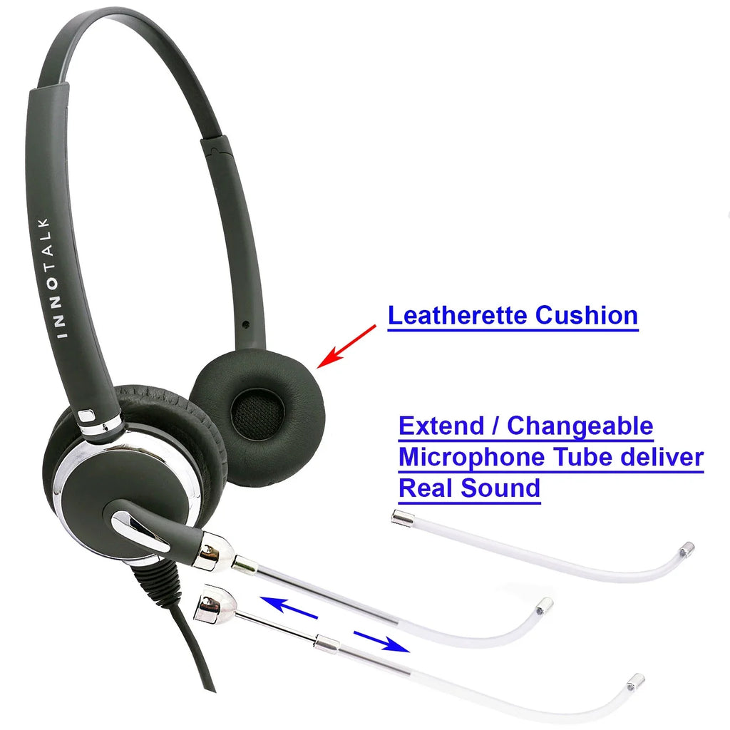 Headset Headset Phone Cisco Cisco with Headset Desk Tube Mic RJ9 Binaural Adapter Voice - for