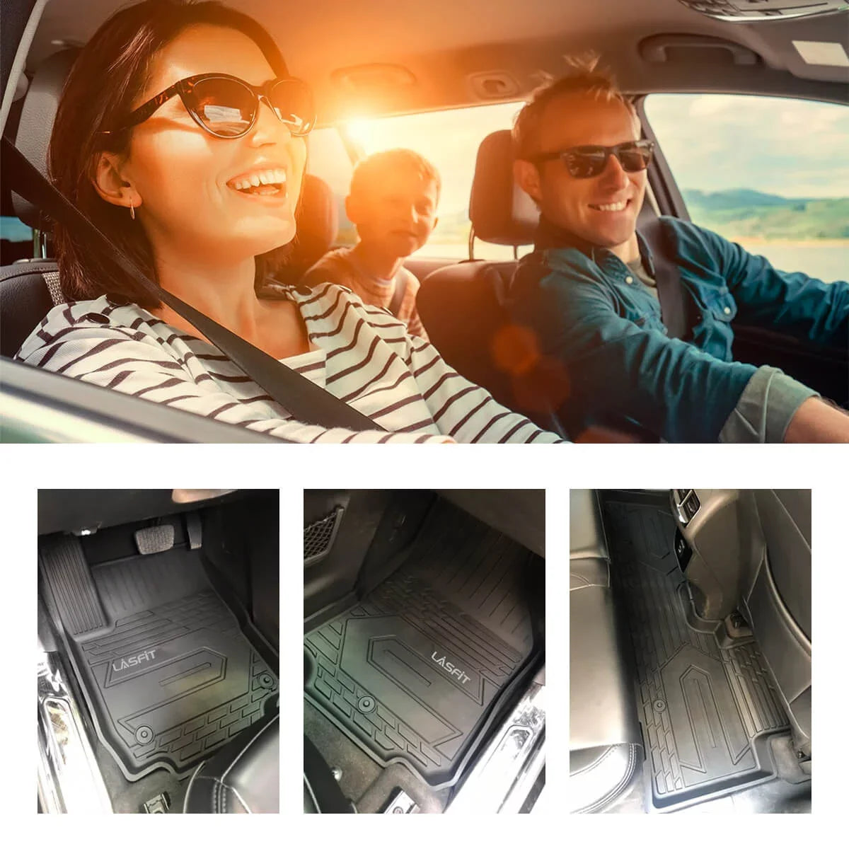 Chevrolet 2500HD/3500HD Crew Double Mats & Storage) for Lasfit Cab, Storage, Silverado/GMC Fit 1500 Plastic Without Cab 2019-2022 (Don't 2020-2022 Floor Sierra