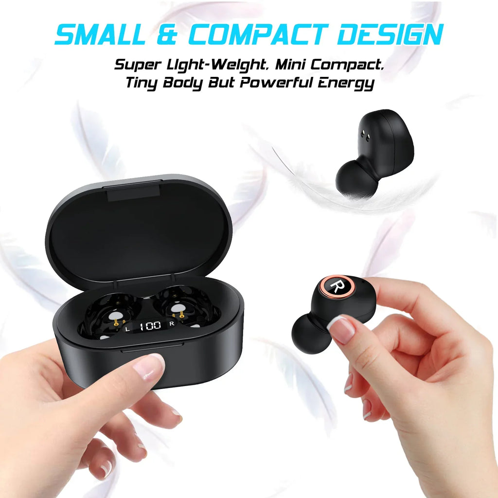 Plus Sound Mic Headphones Digital Case Earbuds grade Built-in Bluetooth 5.0 Premium UX923 for Sport 7 Pro Headset Display Earphones Wireless Meizu Charging LED