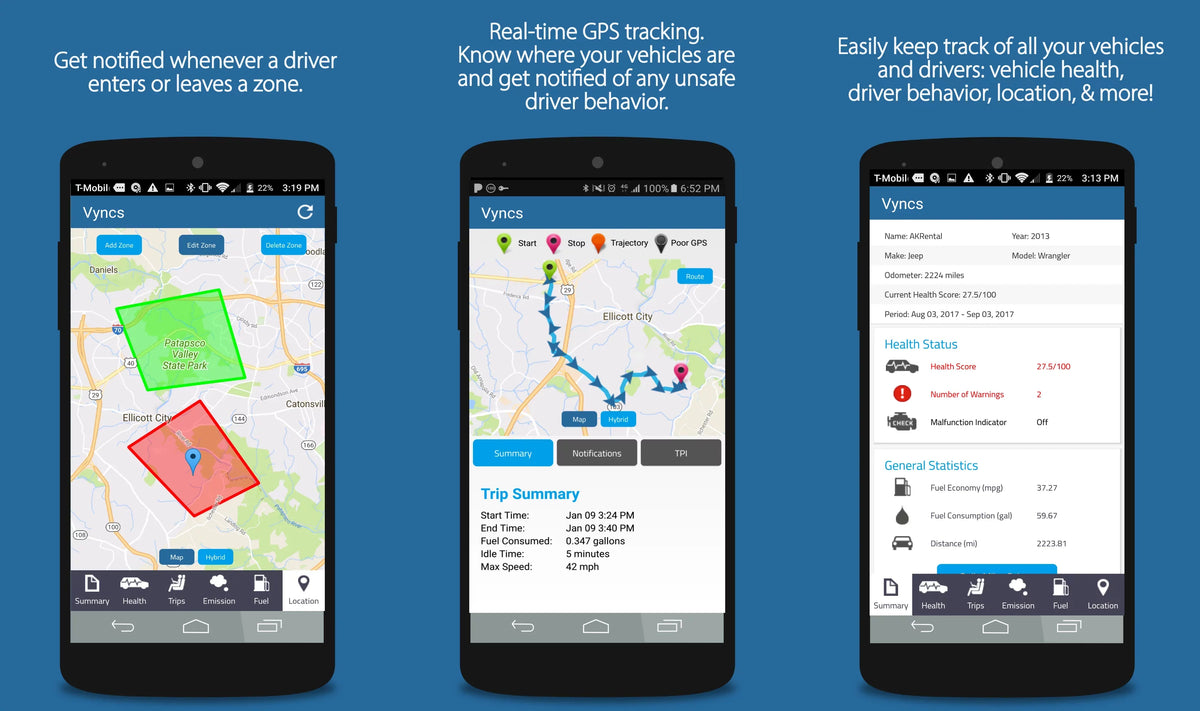 Free Safety Vehicle Trips, Diagnostics, Car/Truck SIM, Fee, Driver Data GPS Monthly 4G Report, Plan, Real LTE Alerts, 1 Fleet: Tracker Year Fleet Fuel No OBD, Tracking, Vyncs Emission Report Time