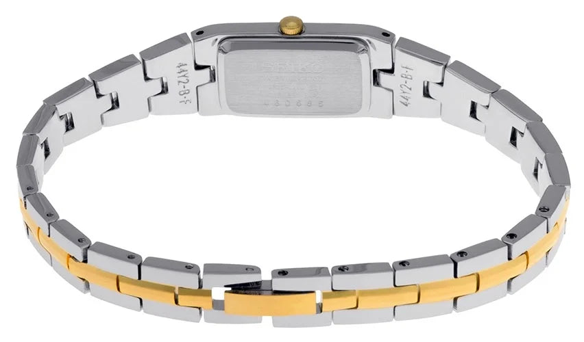Stainless & SZZC40 Gold Bracelet - White Seiko - - Watch Dial Women's Ladies'