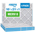 x Furnace 8 Aerostar Air x 16 3/8 Pack Pleated 21 Filter, 1 4 Filter, 1/2 MERV Air AC