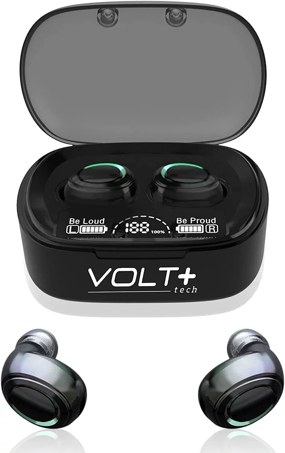 Sweatproof S21+ Mic Wireless 5G/Plus/Ultra Earbuds (Black) / with IPX3 V5.1 / Galaxy Touch with Waterproof Reduction Noise BlueTooth Compatible PRO