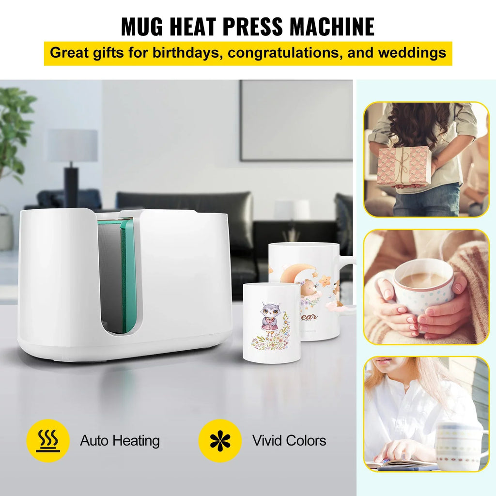 Portable Heat BENTISM Mug Presser, Easy Mug One-touch Setting, Press Machine, DIY Mug Cup Printing Press 11-15oz, Press Machine Coffee Automatic Sublimation Pro Transfer