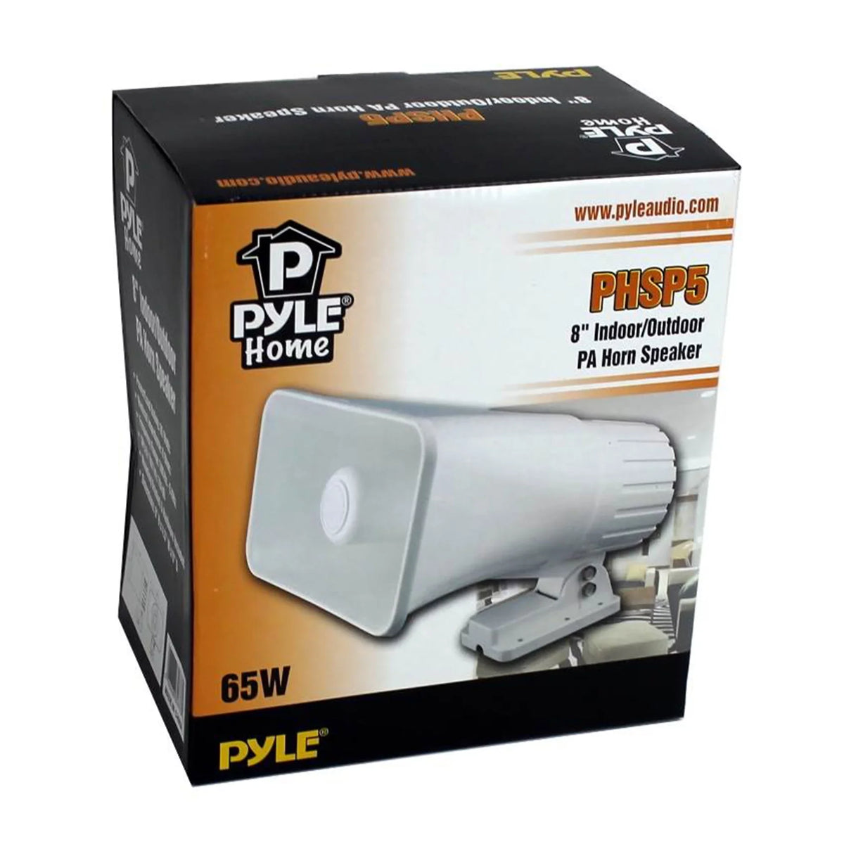 Speaker, White PA 8" and Horn Watts Pyle 8 Pack) Indoor 65 exterior Ohms (4