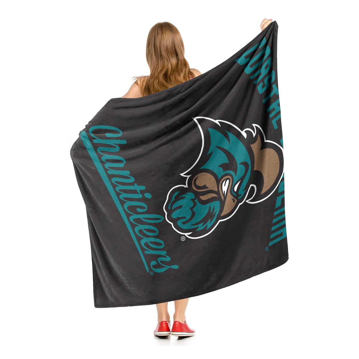 Alumni Blanket Touch Coastal Carolina Silk Throw Chanticleers