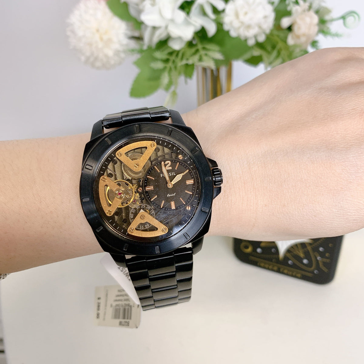 Fossil Black Stainless Watch BQ2788 Privateer Steel Twist