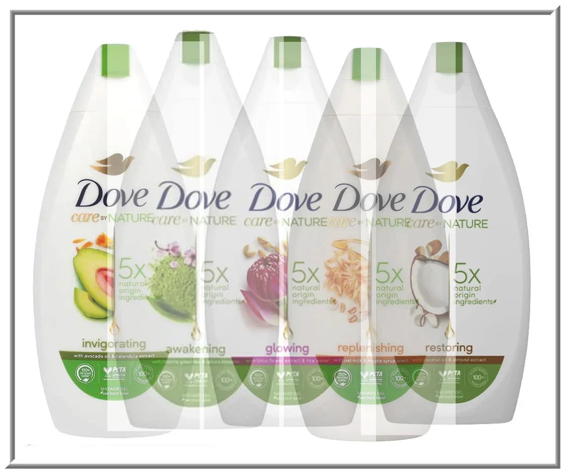 BODY REP ASSORT DOVE AWA GLO EACH SCENTS WASH (5PK) 5 RES" OZ "INV 400ML/13.5