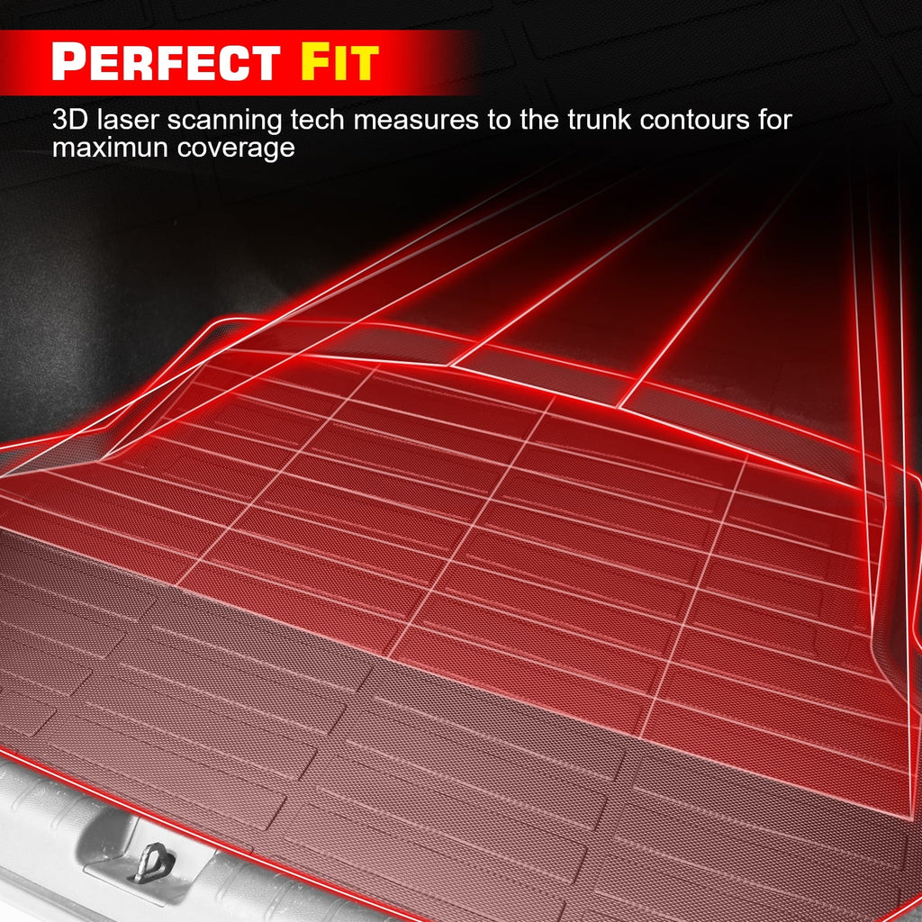 Cab Bed, Rear All Cargo Guard Truck With Protector Bed 5Ft Mat climate Ikon Super Black TPE Liner Compatible Duty Floor Ranger Storage 2019-2024 Heavy 3D Trunk Crew Motorsports Short Flooring