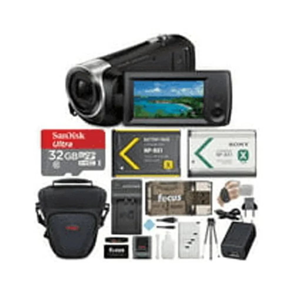 32GB SD Bundle 1080p CX405 Card Accessory Handycam Camcorder with and