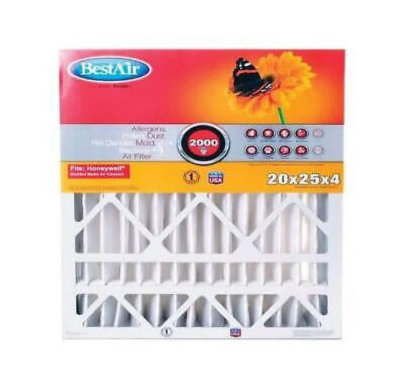 in. 25 H D in. 4 Filter x W Pleated 11 Air (Pack in. MERV 20 3) x of BestAir
