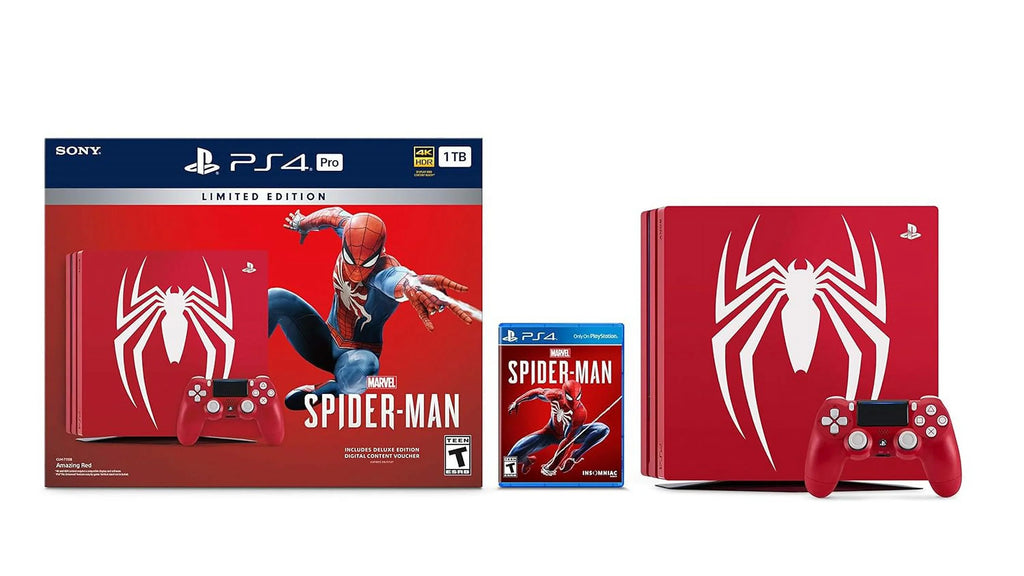 Spider-Man Pro (Refurbished) Console 4 [Discontinued] Bundle Edition Marvels PlayStation - () 1TB Restored Limited