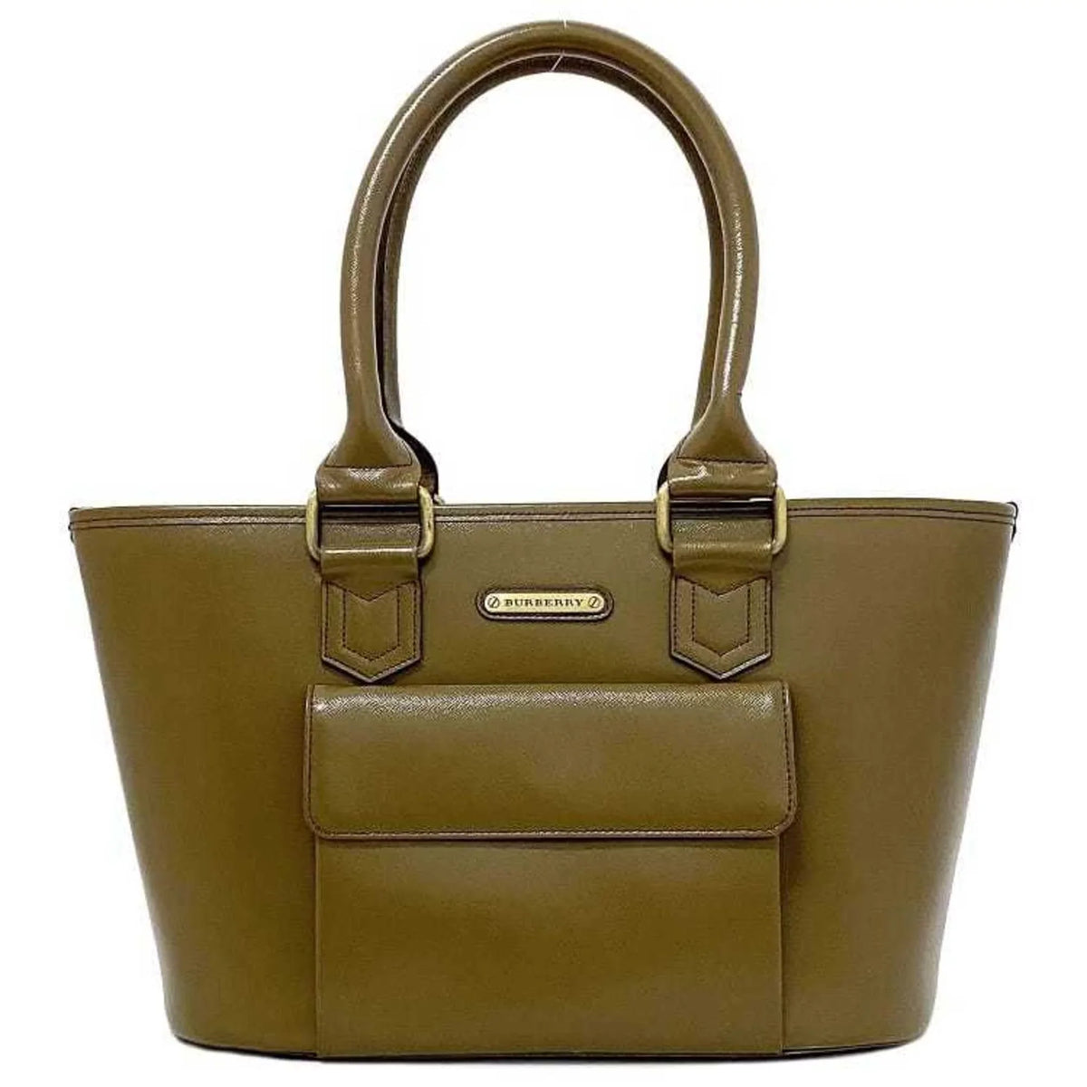 BURBERRY bag beige handbag brown tote PVC Burberry (Good) ladies leather Pre-Owned