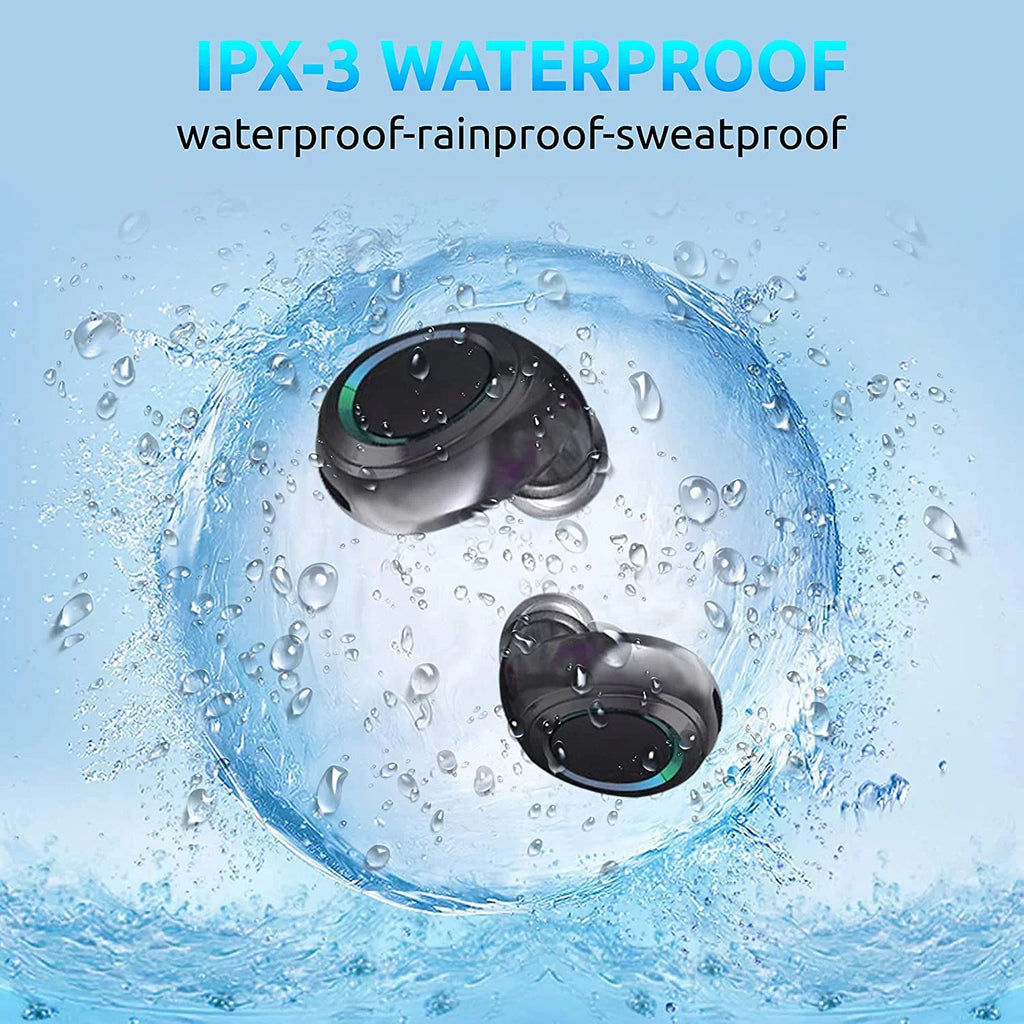 Sweatproof S21+ Mic Wireless 5G/Plus/Ultra Earbuds (Black) / with IPX3 V5.1 / Galaxy Touch with Waterproof Reduction Noise BlueTooth Compatible PRO