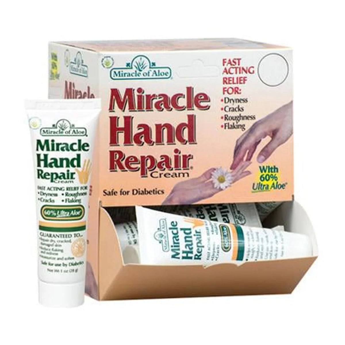 12 Quantity Hand 1-oz. 60% Cream, Miracle Aloe - 42391 Repair of Aloe,