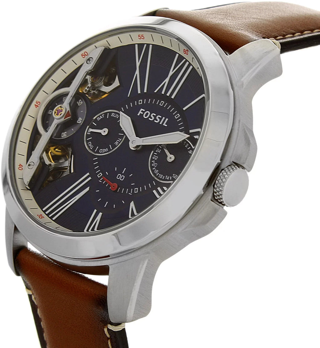 Silver Automatic Fossil Grant ME1161 Men's Watch Leather outfit