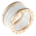 B B-zero.1 Ring BVLGARI 18K Zero 4 Pre-Owned White Ceramic Women's No. 10 Bvlgari Band (Good) One